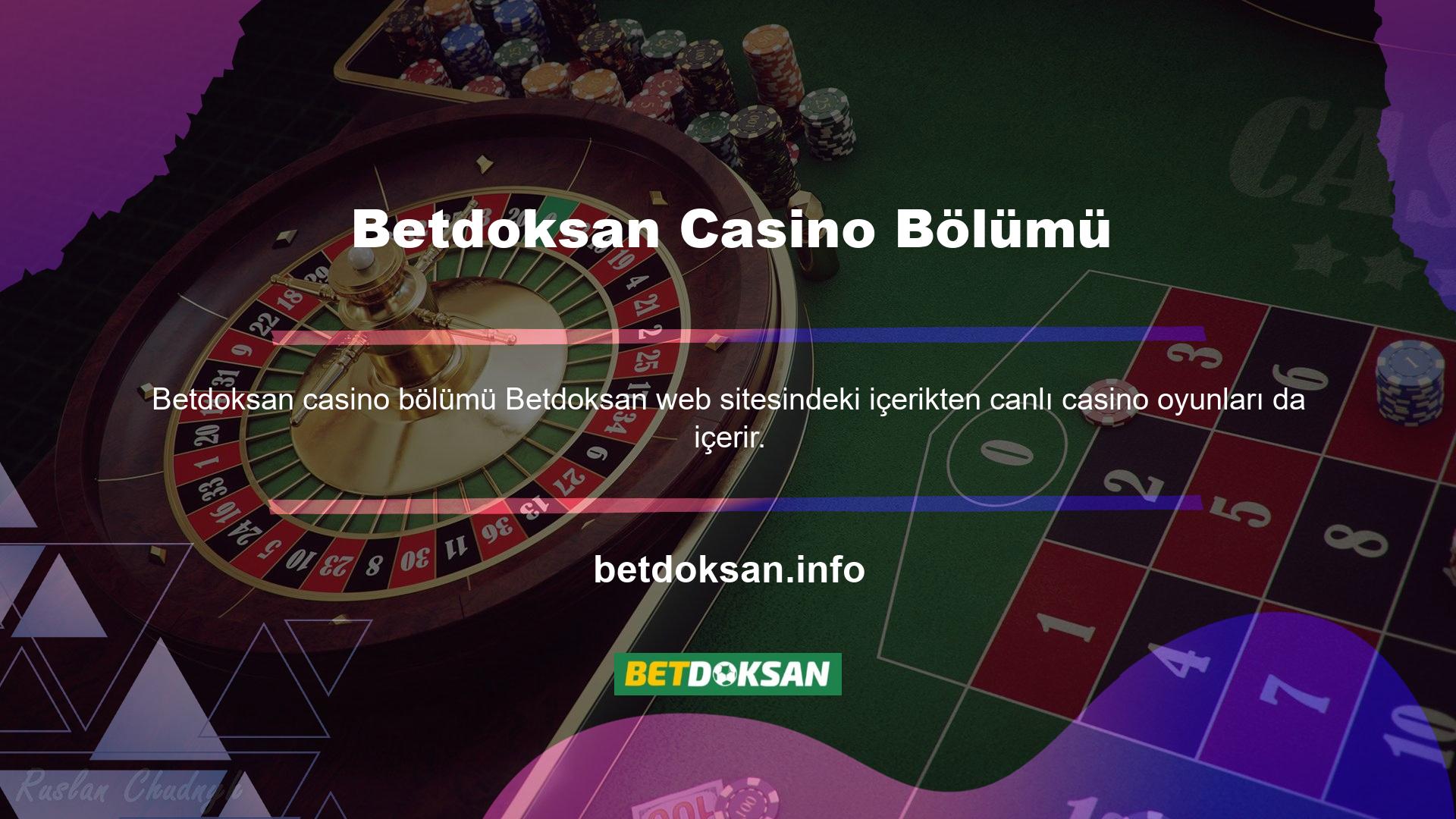Canlı casino oyunlarına üst menüden 'Canlı Casino' seçeneğine tıklayarak ulaşabilirsiniz